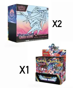 Chaos Rising Pokemon Center Elite Trainer Box x2 + Booster Box PREORDER! - Image 1