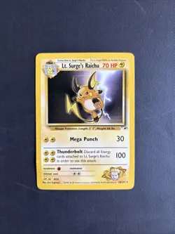 Pokemon TCG Lt. Surge's Raichu Gym Heroes 28/132 Regular Unlimited Rare WOTC - Image 1