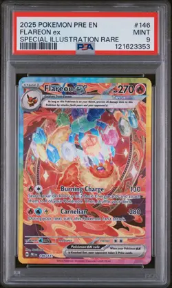 2025 Pokemon #146 Flareon Ex Special Illustration Rare PSA 9 - Image 1