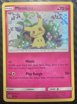 Pokemon TCG Mimikyu Black Star Promo Reverse Holo SM163 - Image 1
