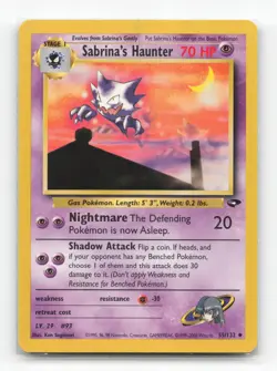 Pokemon TCG - Sabrina's Haunter 55/132 Lightly Played Uncommon Gym Challenge - Image 1