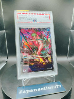 PSA10 ZORO ST21-015 SR FLAGSHIP PROMO ONE PIECE CARD GAME GEM MINT - Image 2