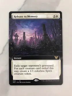 Release to Memory Extended Borderless MTG Magic the Gathering Card NM Mint NEC - Image 1