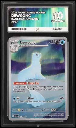 Dewgong 097/094 ACE 10 Phantasmal Flames GEM MINT Graded Pokemon Card - Image 1