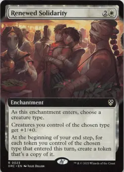Renewed Solidarity Extended Art R Commander: Aetherdrift 23 NM MTG - Image 1