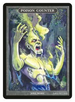 Poison Counter Token art by Magic Artist Joel Biske MTG Magic Givememana - Image 1