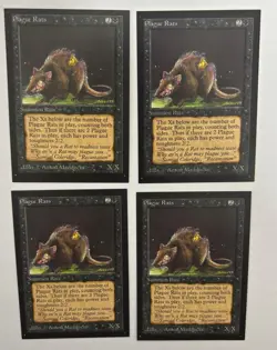 MTG 4X INTERNATIONAL / COLLECTOR'S EDITION PLAGUE RATS (IE / CE) LIKE BETA - Image 1