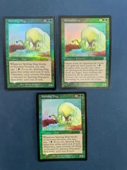 MTG 3X FOIL TIME SPIRAL SPITTING SLUG NM MAGIC THE GATHERING GERMAN + ENGLISH - Image 4