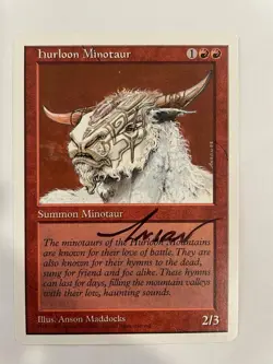 MTG ARTIST PROOF 5TH EDITION HURLOON MINOTAUR ANSON MADDOCKS CREATURE ENGLISH - Image 4
