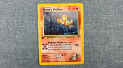 Pokemon Card TCG Blaine’s Moltres 1st Edition 1/132 Gym Heroes Holo Rare Vintage - Image 3