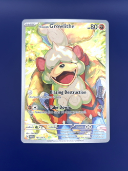 Hisuian Growlithe 181 Twilight Masquerade Illustration Rare Pokemon TCG - NM - Image 1