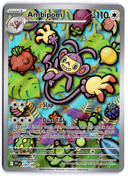 Ambipom • 107/094 • Illustration Rare • Pokemon • Phantasmal Flames - Image 1
