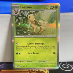 LEAFEON 005/131 HOLO PRISMATIC EVOLUTIONS POKEMON CARD - Image 1