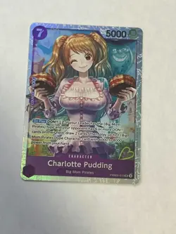 Charlotte Pudding PRB02-010 SR ONE PIECE Tcg Card Game NM PURPLE - Image 1