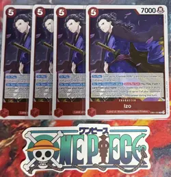 4x One Piece EB01-002 R Izo - ENG - Foil - Playset - TCG - NM/M - Image 1