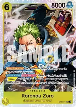 ST29-014 Roronoa Zoro English SR One Piece TCG Card Game - Image 2