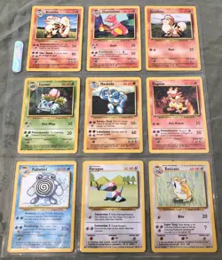 1999 BASE SET POKEMON CARDS BUNDLE #3 (43 OUT OF 102) COMMON AND UNCOMMON - Image 2