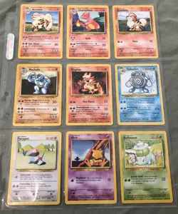 1999 BASE SET POKEMON CARDS BUNDLE #4 (37 OUT OF 102) COMMON AND UNCOMMON - Image 2