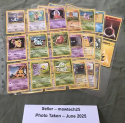 2000 BASE 2 SET POKEMON CARDS BUNDLE #3 (44 OUT OF 130) COMMON AND UNCOMMON - Image 1