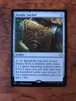 Druidic Satchel MTG Magic the Gathering Card NM Near Mint Commander 2021 C21 - Image 1