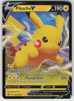 Pikachu V Promo SWSH: Sword & Shield Promo Cards SWSH061 Pokemon - Image 1