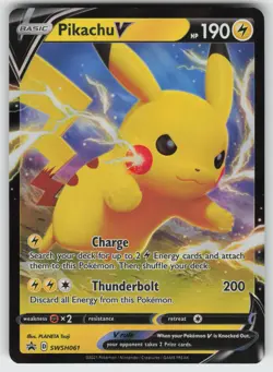 Pikachu V Promo SWSH: Sword & Shield Promo Cards SWSH061 Pokemon - Image 1