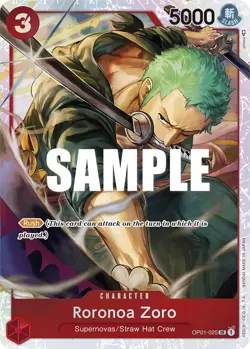 Roronoa Zoro - OP01-025 (Ultra Deck: The Three Captains) [OP-PR - OP01-025] -... - Image 1