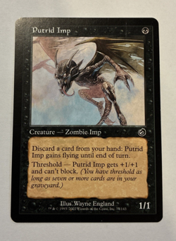 Putrid Imp Torment #77/143 Common MTG 2002 LP - Image 1