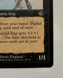 Putrid Imp Torment #77/143 Common MTG 2002 LP - Image 3