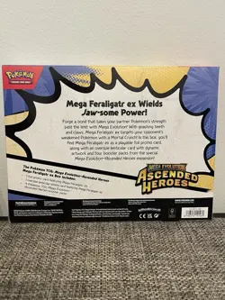 Pokemon Mega Evolution Ascended Heroes Mega Feraligatr ex Promo Foil Box - Image 2