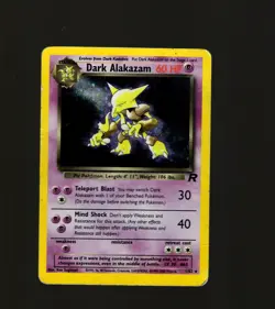 Pokemon Dark Alakazam Holo Rare 60HP Team Rocket 1/82 English Card 2000 HP - Image 1