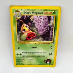 Erika's Weepinbell 48/132 Uncommon Gym Heroes Pokemon Unlimited Heavily Played - Image 1