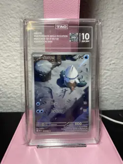 UR - 01 Holo Snover 140/132 Illustration Rare ME01: Mega Evolution Graded TAG 10 - Image 1