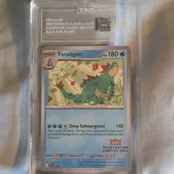 Pokemon TAG Graded Feraligatr 213 Promo Illustration Contest 2024 - Image 1