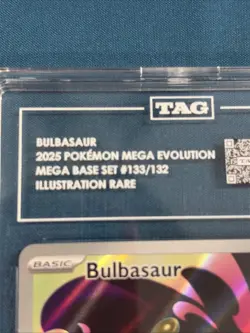 Pokemon Bulbasaur Me01 Mega Evolution Illustration Rare Holo TAG 10 #133/132 - Image 2