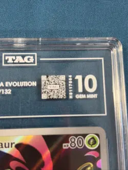 Pokemon Bulbasaur Me01 Mega Evolution Illustration Rare Holo TAG 10 #133/132 - Image 3