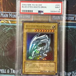 2002 YU-GI-OH! STARTER DECK: KAIBA #001 BLUE-EYES WHITE DRAGON SDK-001 PSA 9 - Image 1