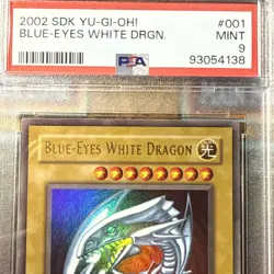 2002 YU-GI-OH! STARTER DECK: KAIBA #001 BLUE-EYES WHITE DRAGON SDK-001 PSA 9 - Image 4