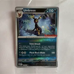 Pokemon Umbreon GameStop Exclusive Promo Reverse Holo Card 130/197 110 HP - Image 1