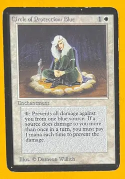 MTG CIRCLE OF PROTECTION: BLUE Alpha (OldManMTG 008-227) - Image 1