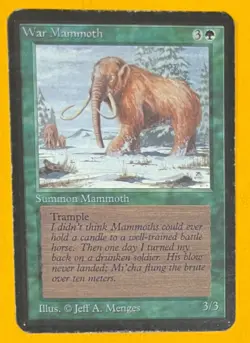 MTG WAR MAMMOTH Alpha (OldManMTG 008-533) - Image 1