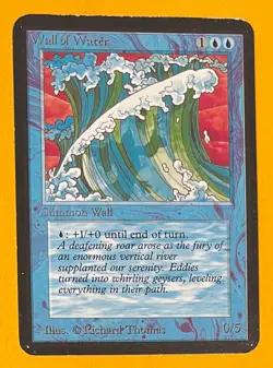 MTG WALL OF WATER Alpha (OldManMTG 008-519) - Image 1