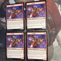 MTG x4 Goblin 107/244 UNF PLAYSET Sticker Guacamole BLANK Mind - Near Mint NM - Image 2