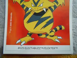 ELEKTEK / ELECTABUZZ #125 - DUNKIN BOOMER 2000 - CARTE POKEMON - TRES BON ETAT - Image 3