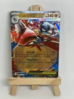 Pokemon Cards Mega Lucario ex 077/132 Mega Evolution Double Rare NM - Image 1