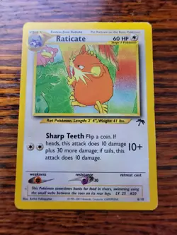 Pokemon TCG Southern Islands Raticate 6/18 WOTC MP - Image 1