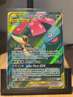 Pokemon Venusaur & Snivy GX Full Art 210/236 Sm-Cosmic Eclipse Holo 270 HP - Image 1