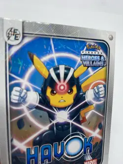 Pikachu as Havok #71 Lazer Holo Marvel Heroes & Villains (Non-Pokemon Fan Art) - Image 3