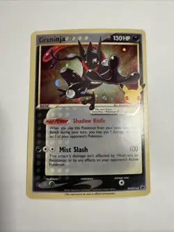 Pokemon TCG Greninja Gold Star Holo SWSH144 Black Star Promo SWIRL RARE 2021 - Image 1
