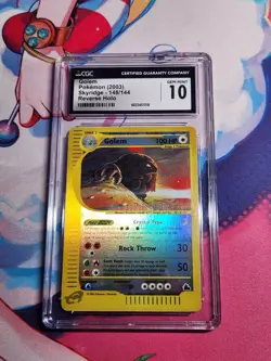 Cgc 10 Golem Reverse Holo Skyridge Crystal 148/144 - Image 1
